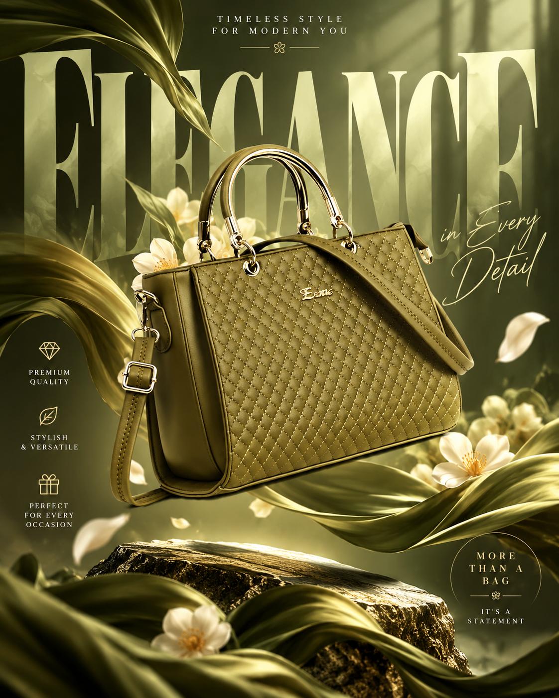 Luxury Handbag Fashion Ads AI Prompt | Editorial Commercial Creative